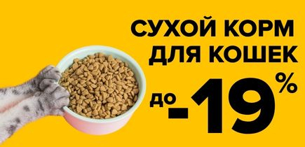 СКИДКА на сухой корм для кошек